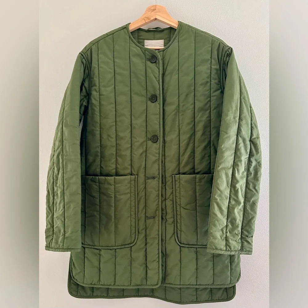 EOlive Green Quilted Women's Jacket - Picture 1 of 7